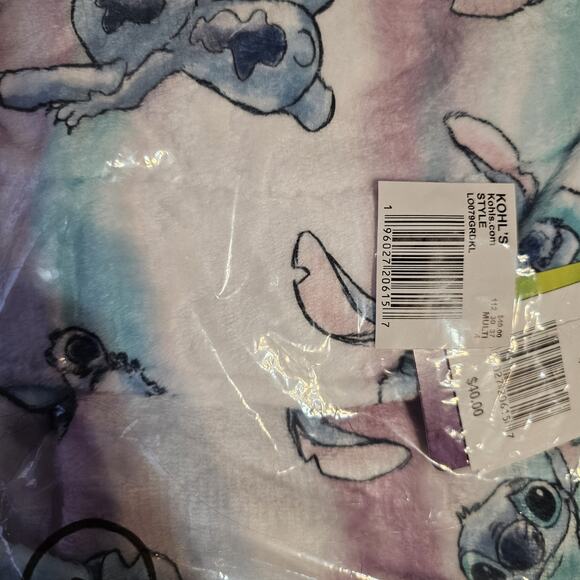 Disney's Lilo & Stitch  "Wave Stitch"  Fuzzy Robe Girls Size 4 NWT - Picture 3 of 3